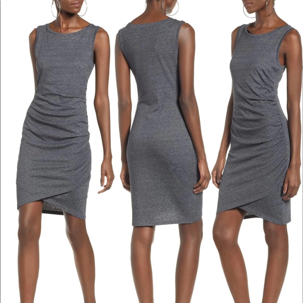 Leith Ruched Body Con Tank Dress